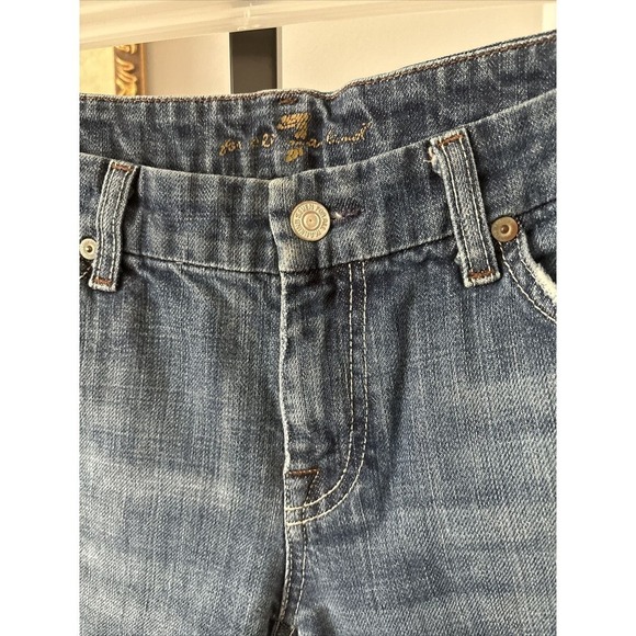 7 For All Mankind Cutoff Shorts Blue Jean Denim 5 Pockets Design Women's 30 - Picture 3 of 12